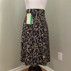 CREAM / Skirt Gorgeous Chain Patterning Navy